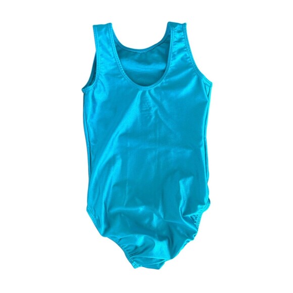 Wrights‎ Ozone Gymnastics Turquoise Sequins Leotard Size Youth Medium - Picture 2 of 4